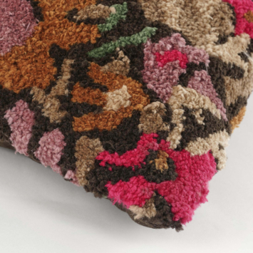 Kussen bloem fuchsia 45 x 45 cm