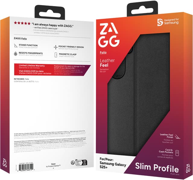 Zagg Samsung Galaxy S25+ pungetui (sort)