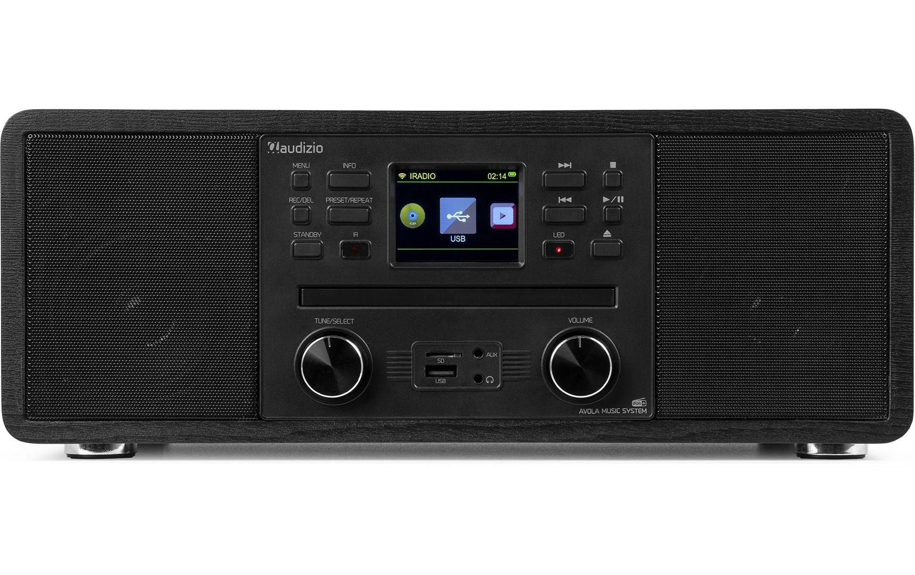 DAB+ Radio Avola Schwarz<br>DAB+ Radio mit CD Spieler, Internet Radio und Bluetooth