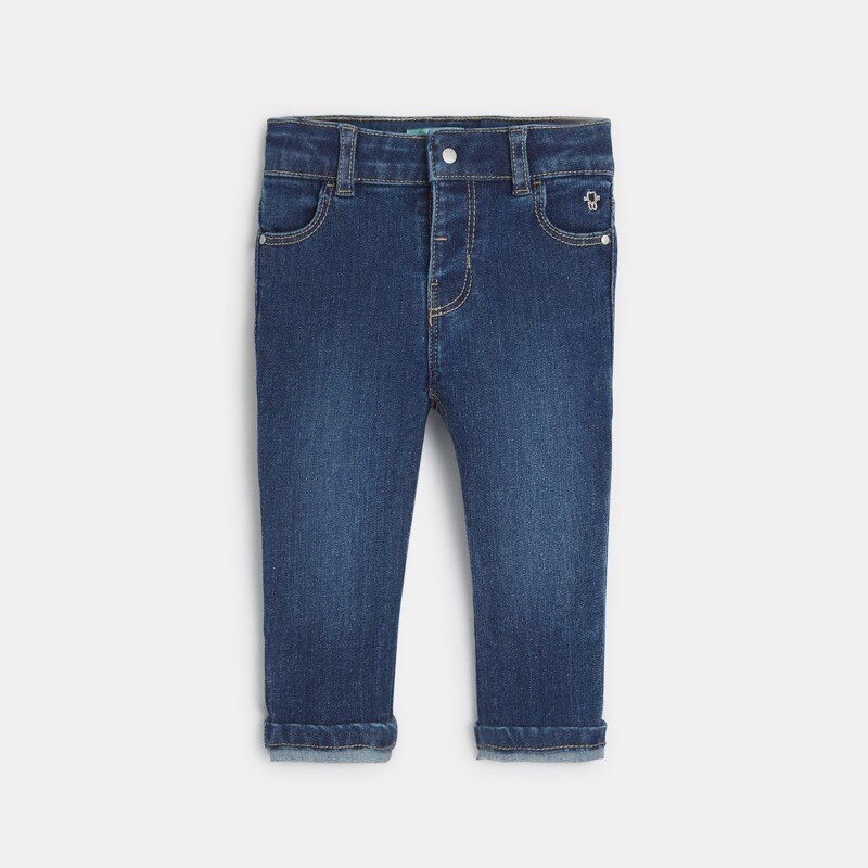 Jean denim élasthanne bébé fille Bleu