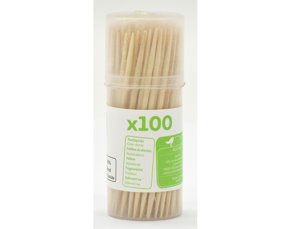 PALITOS AUCHAN ESSENCIAL COM DISTRIBUIDOR 100 UNIDADES