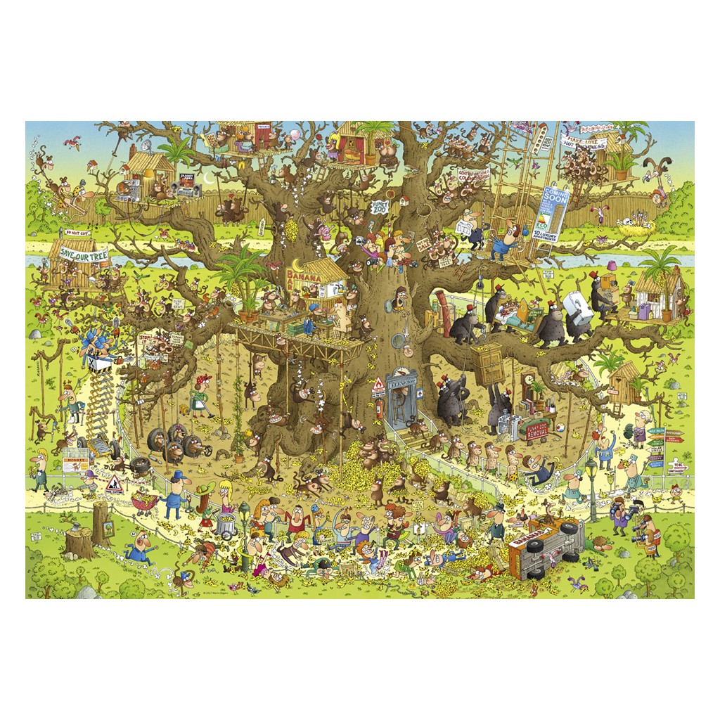Puzzle - Funky Zoo -Monkey Habitat de Marino Degano - 1000 Pièces