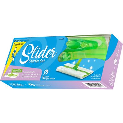 Slider Starter Set, balai + 8 lingettes