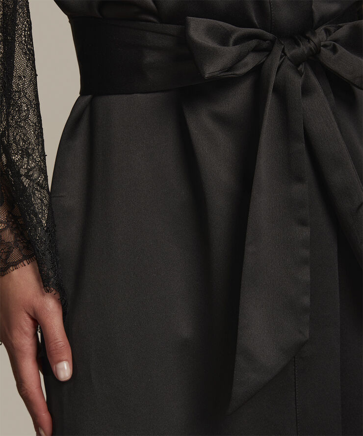 Hunkemöller Kimono Long Satin Camille Black