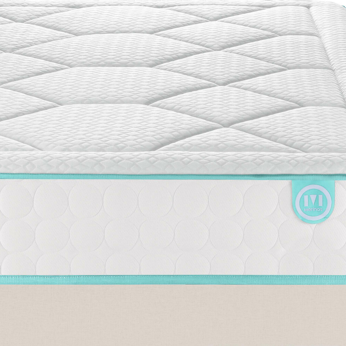MERINOS<br>Conjunto de colchão de molas ensacadas + estrado, LE TOUT MOELLEUX