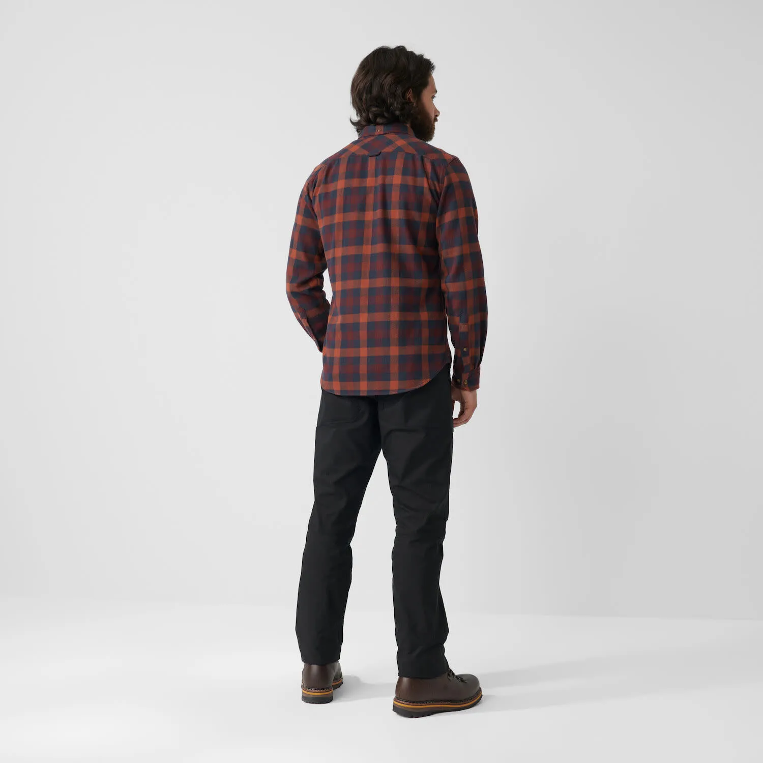 Fjällräven Men's Skog Shirt Dark Navy-Red