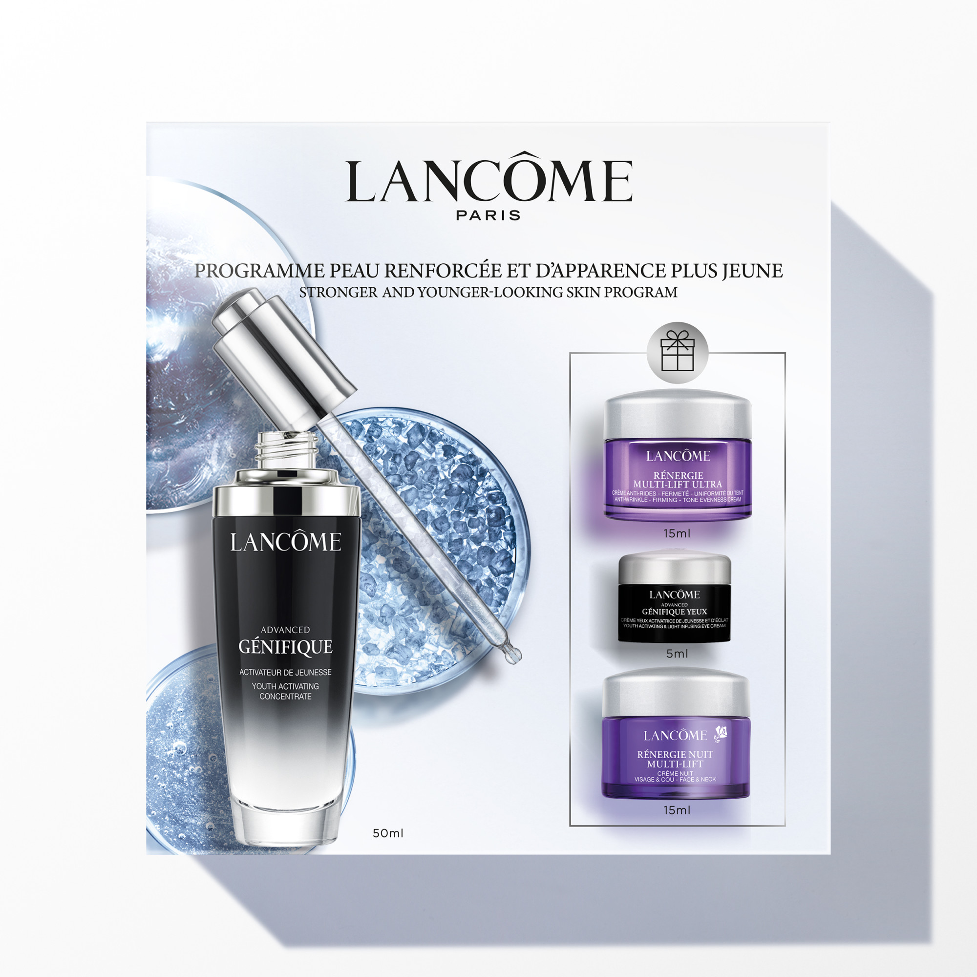 Lancôme Génifique Set 2023 Génifique Serum Génifique New Eye Mulit-Lift Cream Ultra Cream Night Cream 1 Stk