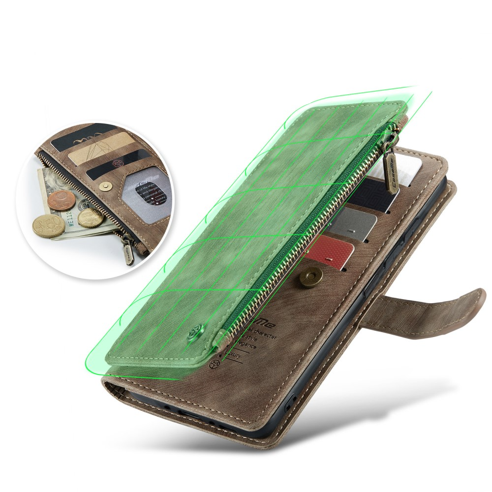 Samsung Galaxy A54 5G 2in1 Leder Tasche Karten Etui - Dunkelbraun
