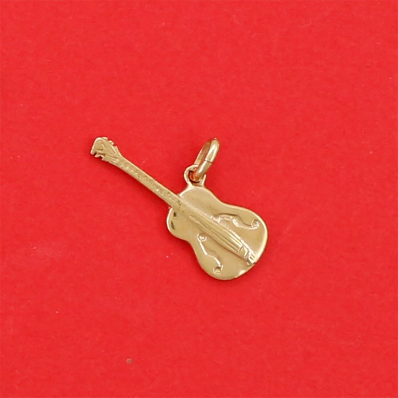 Pendentif guitare - Plaqué or