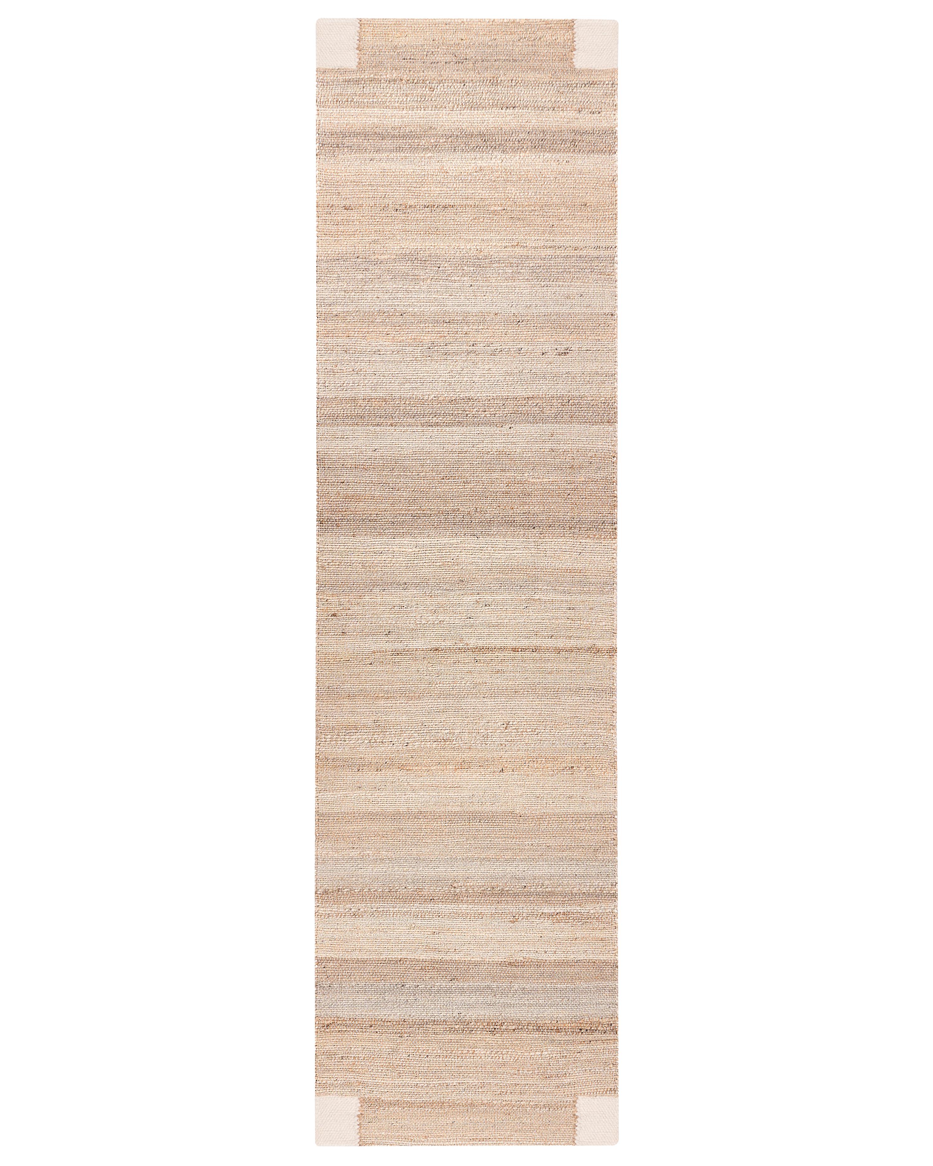 Vloerkleed AMRAVATI Lichtbeige 80 x 300 cm Jute