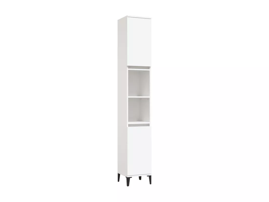 Armoire de salle de bain blanc 30x30x190 cm bois d'ingénierie
