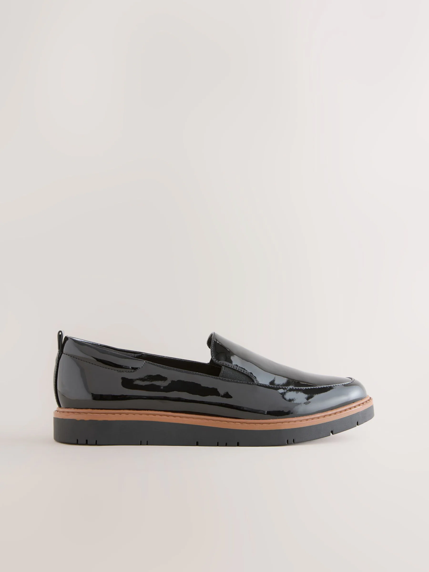 Zwart lak - Forever Comfort® Slip On Clean Chunky Sole Loafers