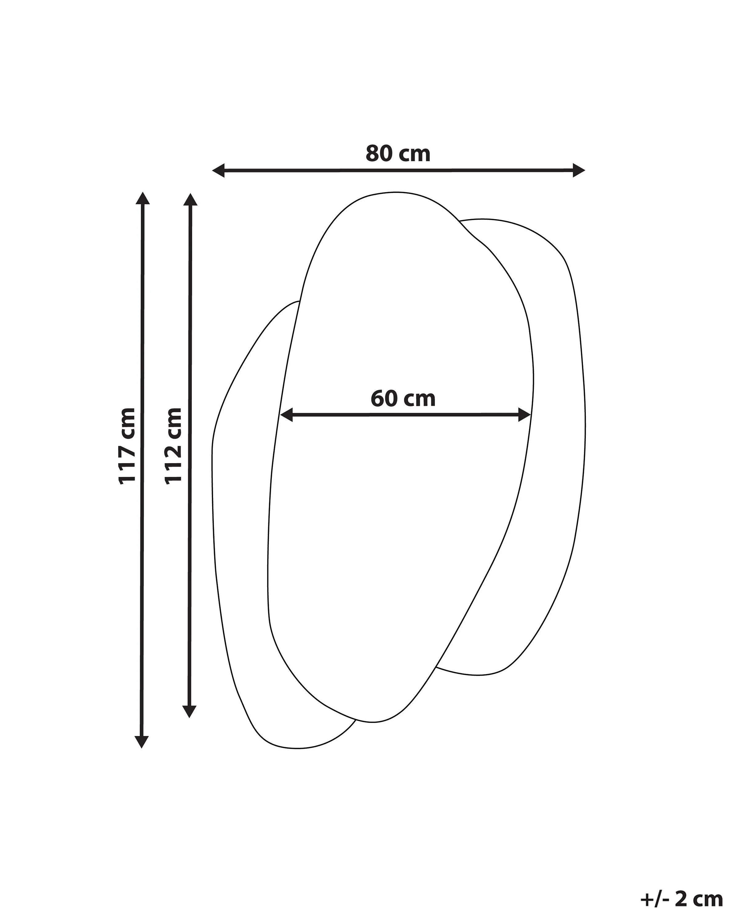 Wandspiegel PANNES 80 cm 117 cm Lichtblauw