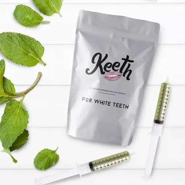 Kit de Refil para Clareamento Dental Keeth, Sabor Menta, 10ml