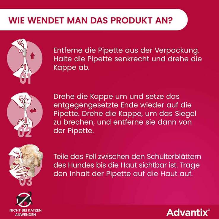 Advantix Spot-on Hund bis 4 kg Lösung, 4 St