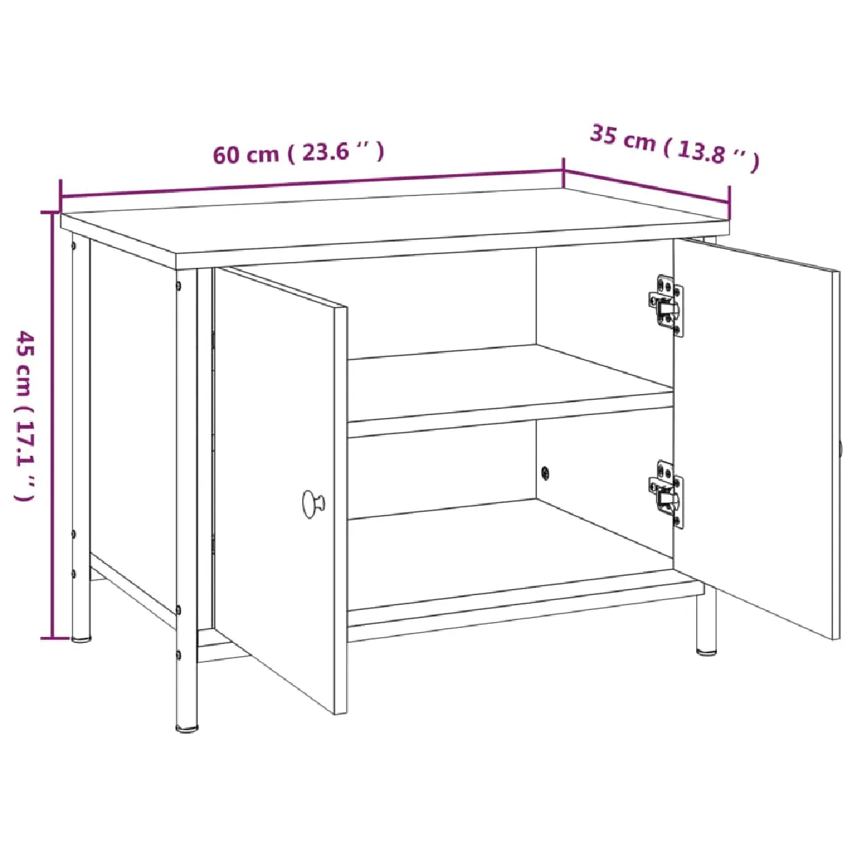 vidaXL Meuble TV