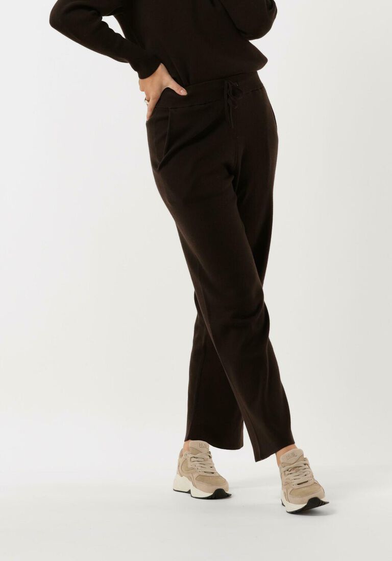 KNIT-TED bruine knit-ted wijde broek noor pant
