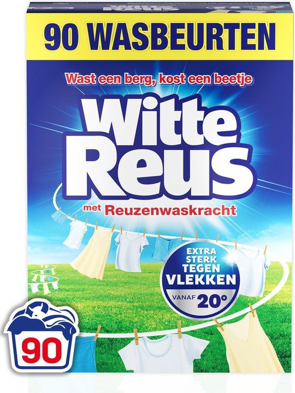 Witte Reus - Waspoeder - Witte Was - 90 Wasbeurten - 4.5 kg