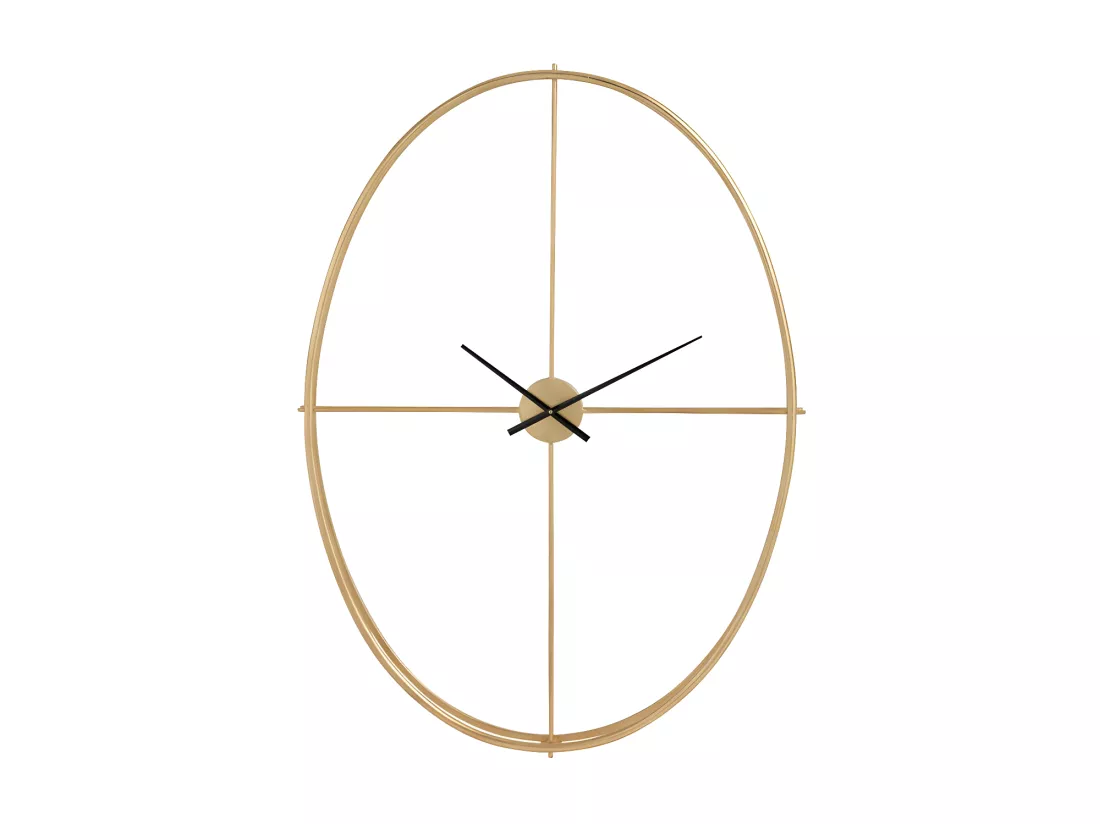 Horloge ovale taille M Métal or - FANTINE