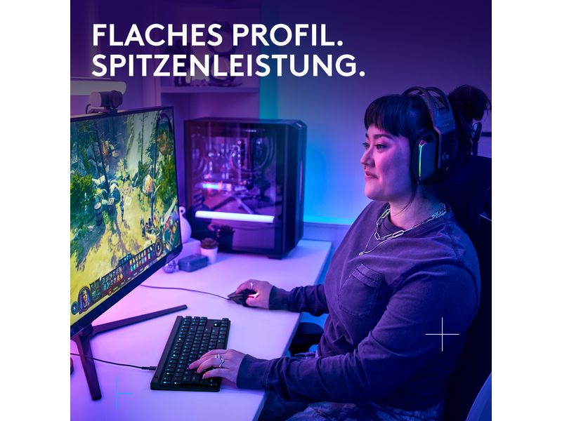 Logitech Gaming-Tastatur G515 TKL Kabelgebundene Gaming-Tastatur mit ultradünnem Profil