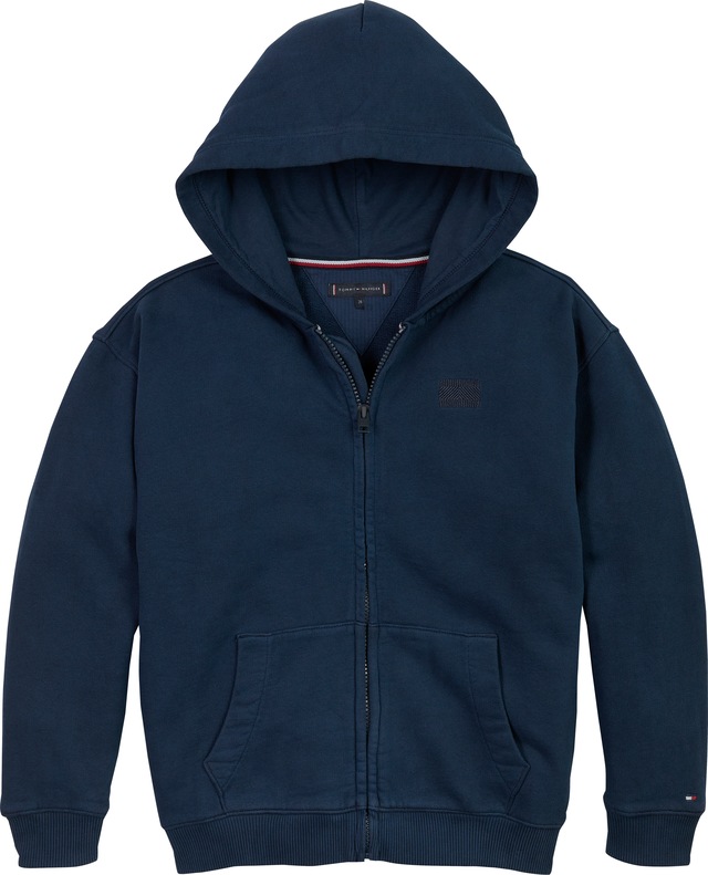 Tommy Hilfiger Kapuzensweatjacke »TONAL FLAG EMB  ZIP HOODIE«, für Kinder bis 16 Jahre, mit Kapuze