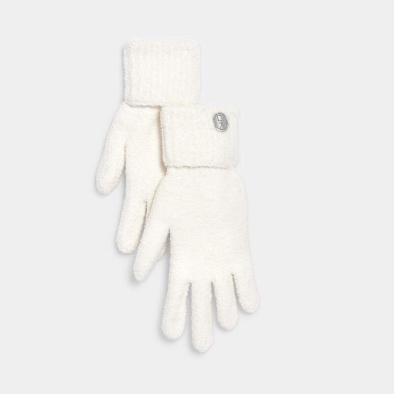 Gants en tricot hyper stretch beige fille