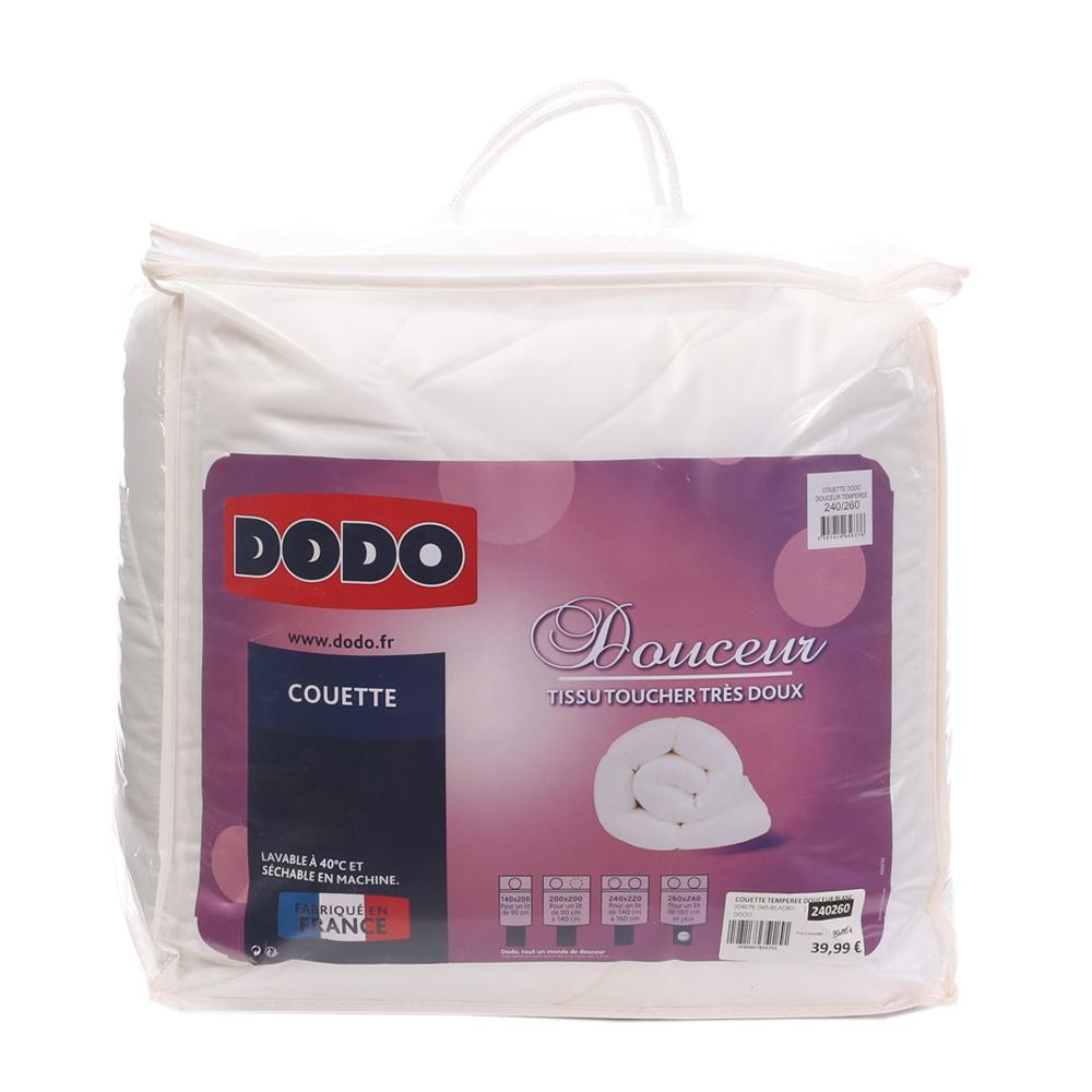 Dodo Couette Temperée Tissus Très Doux Douceur Blanc Dodo 240X260