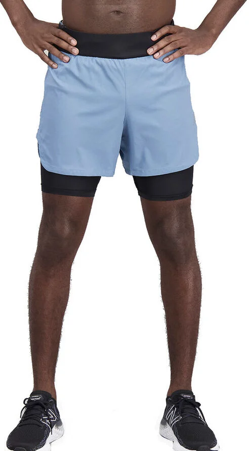 New Balance Q Speed Fuel 2-i-1 5 Inch shorts Blå