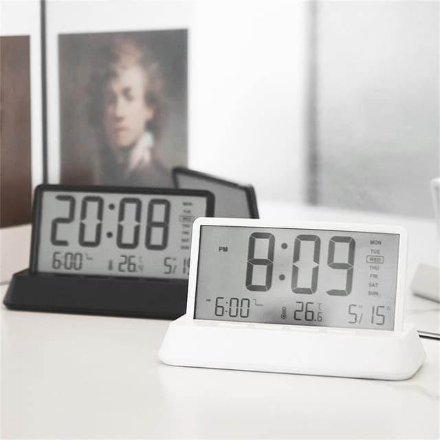 LED Display Digitalt vækkeur med Temperatur Kalender Snooze funktion