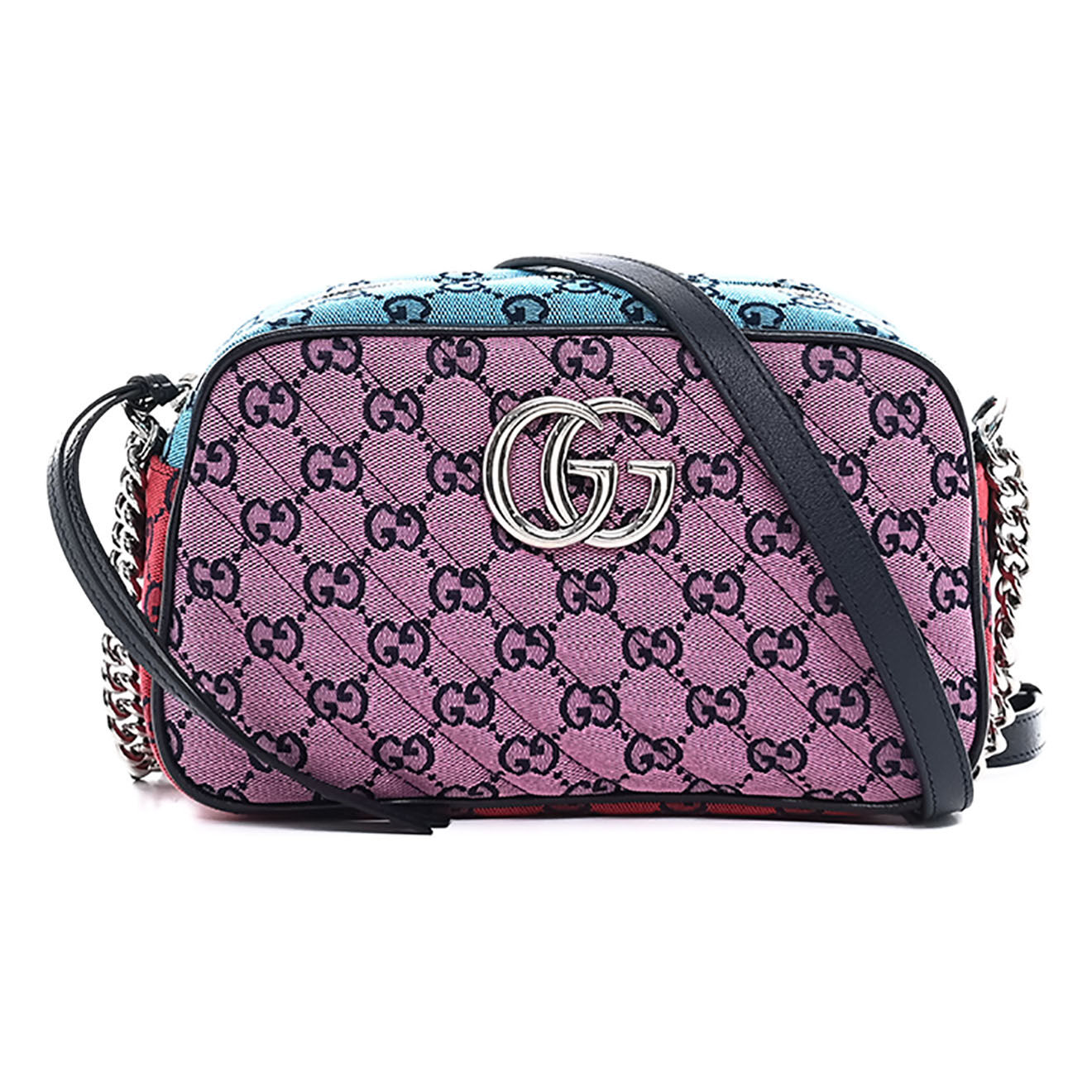 Gucci Sac bandoulière Marmont Camera en Toile Monogramme multicolore - Neuf sans étiquette - L.22 cm