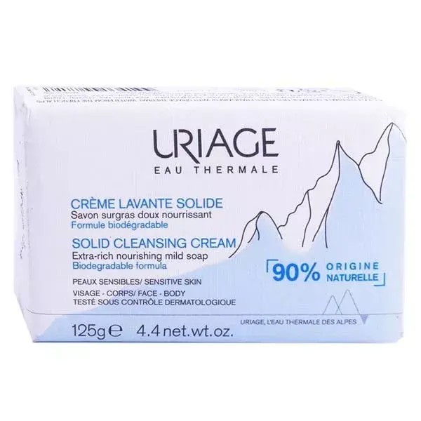 Creme sólido de limpeza e nutrição Uriage para rosto e corpo 125g