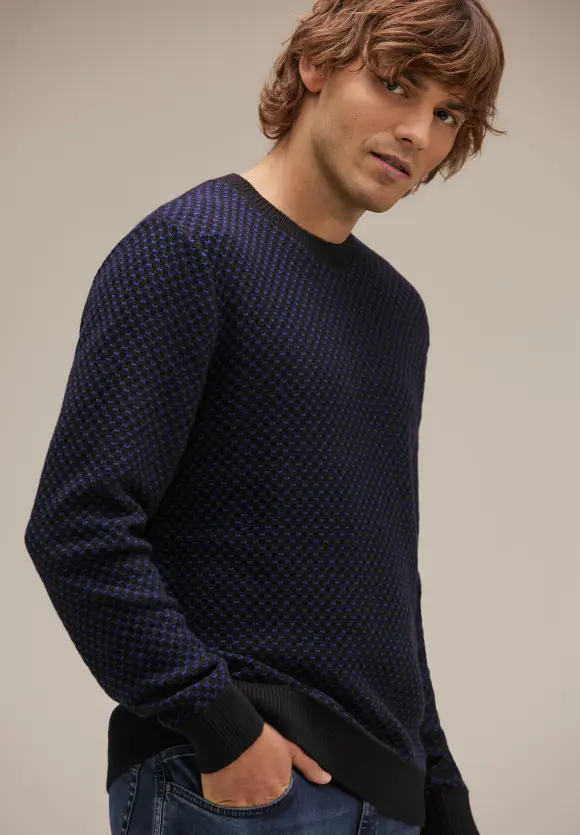 Pullover im Wollmix - Black