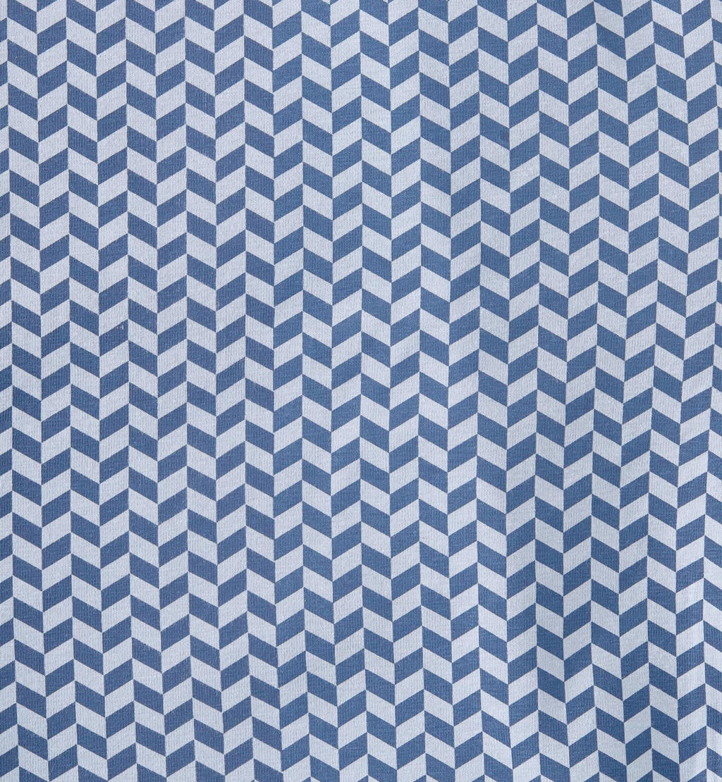 Little Label shortama met all over print van katoen blauw/grijs