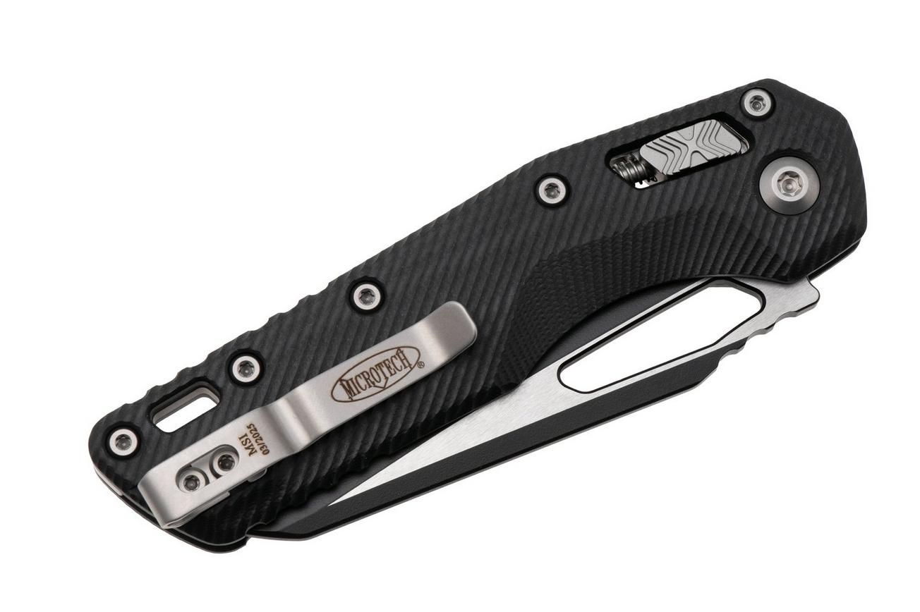 Microtech MSI Standard Issue 210-1FLGTBK, Two Tone Black M390MK, Fluted Black G10 zakmes