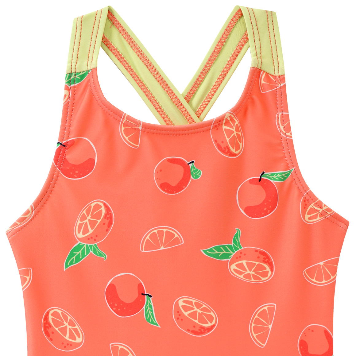 Famy Baby Badeanzug mit Allover-Print hellorange