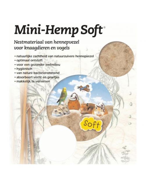 Hempflax Mini Hemp Soft Nestmateriaal - Kooi Accessoire - 50 g