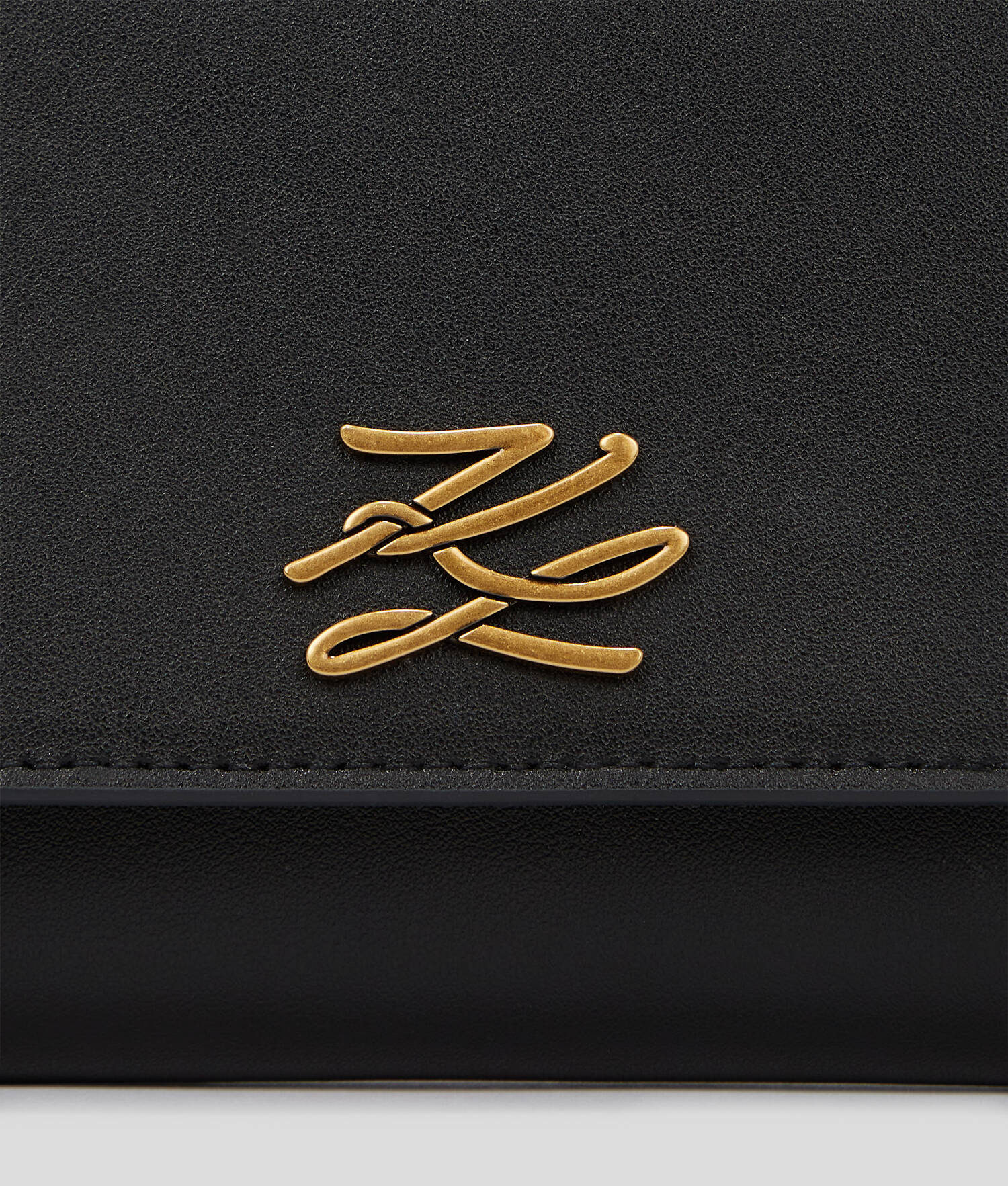PORTEFEUILLE AVEC BANDOULIÈRE K/AUTOGRAPH - Noir/Or