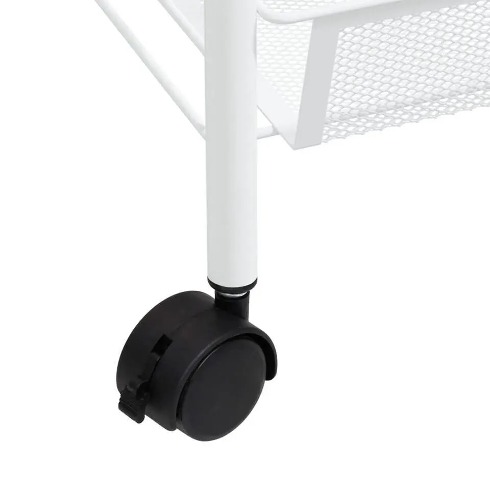 vidaXL - Keukentrolley - Wit - IJzer - 46 x 26 x 85 cm