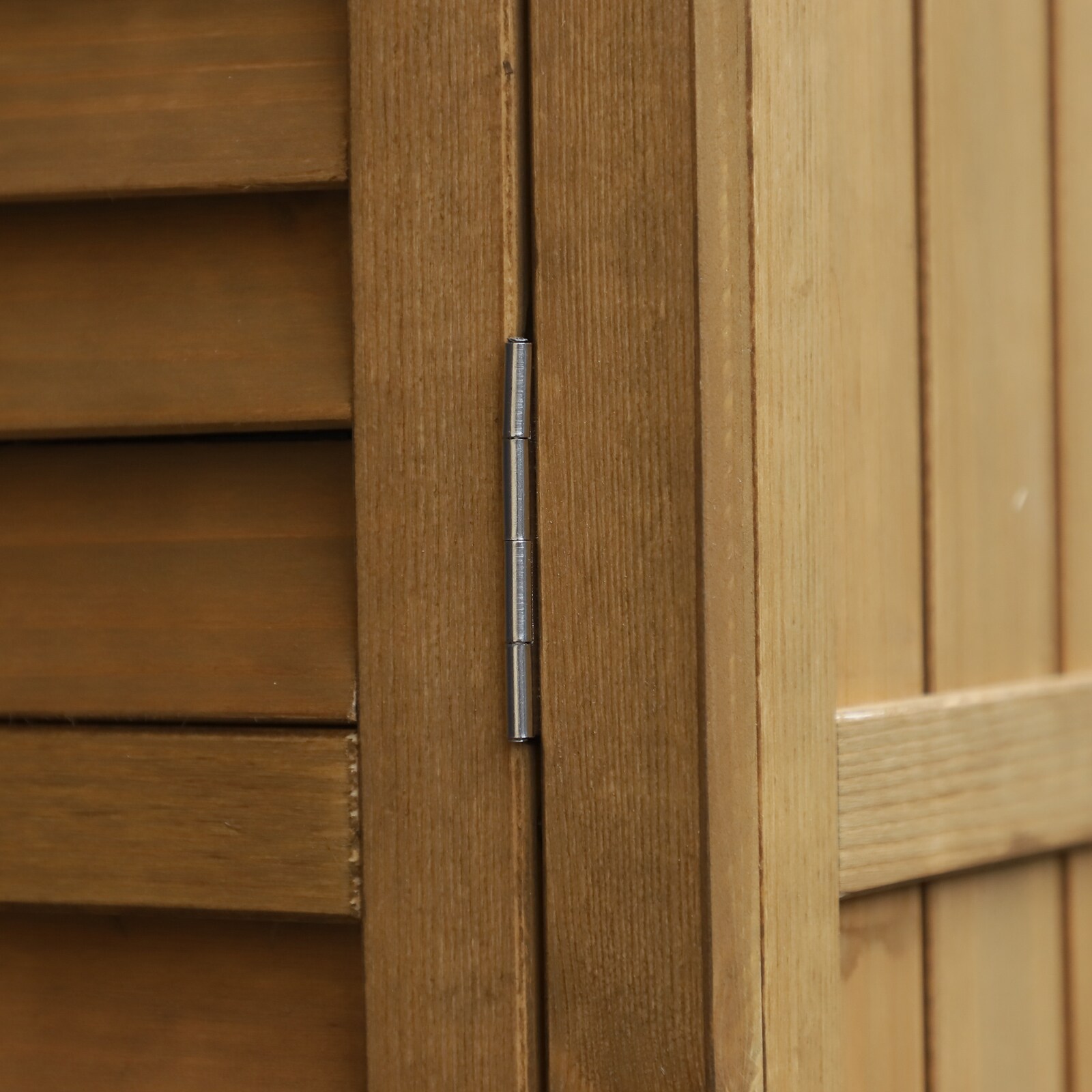 Outsunny Gartenschrank mit Lamellentüren 87 x 46,5 x 160 cm (LxBxH)