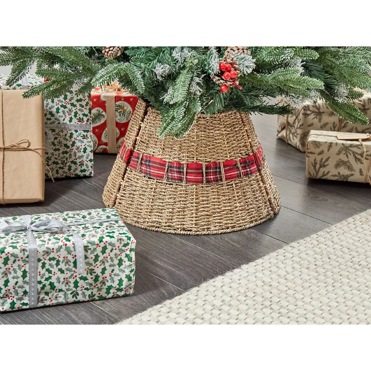 BELIANI Jupe de sapin de Noël MARCHE Naturel 45 cm