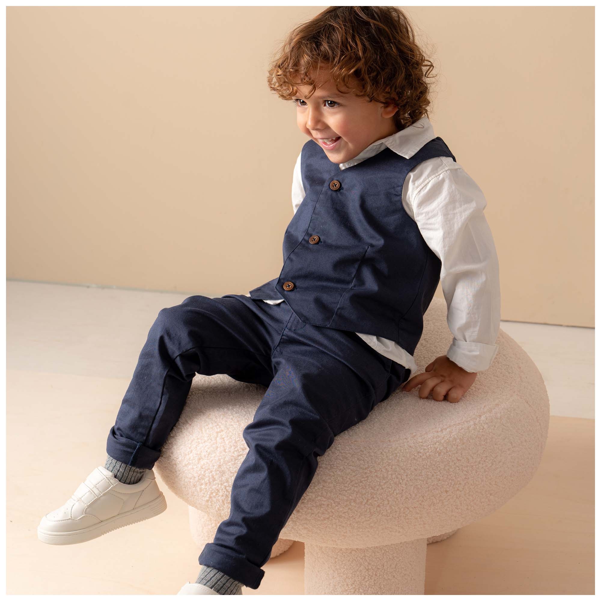 Prénatal peuter broek  effen blauw