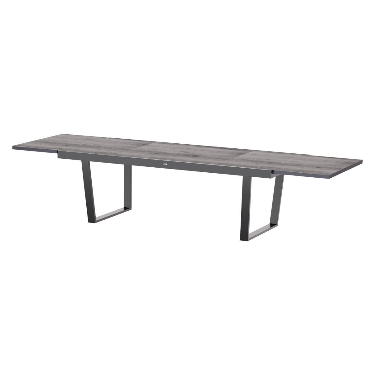 TABLE UNIONE EXTENSIBLE SMOKE GRAPHITE 12 PLACES