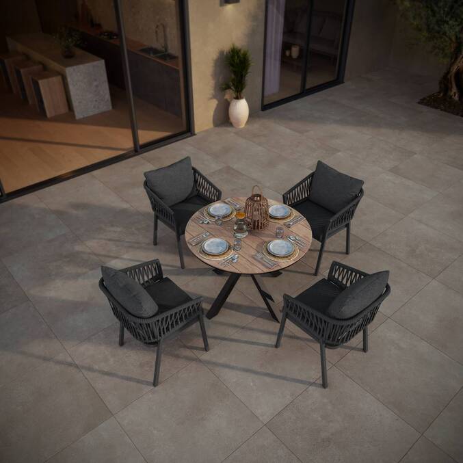 Lot de 2 fauteuils de jardin ORIENGO Anthracite & Graphite