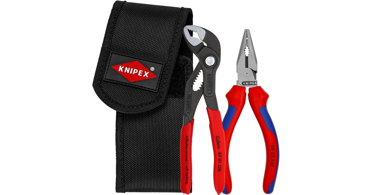 KNIPEXMini-tangenset 00 20 72 V06  (Rood/zwart, 2-delig)