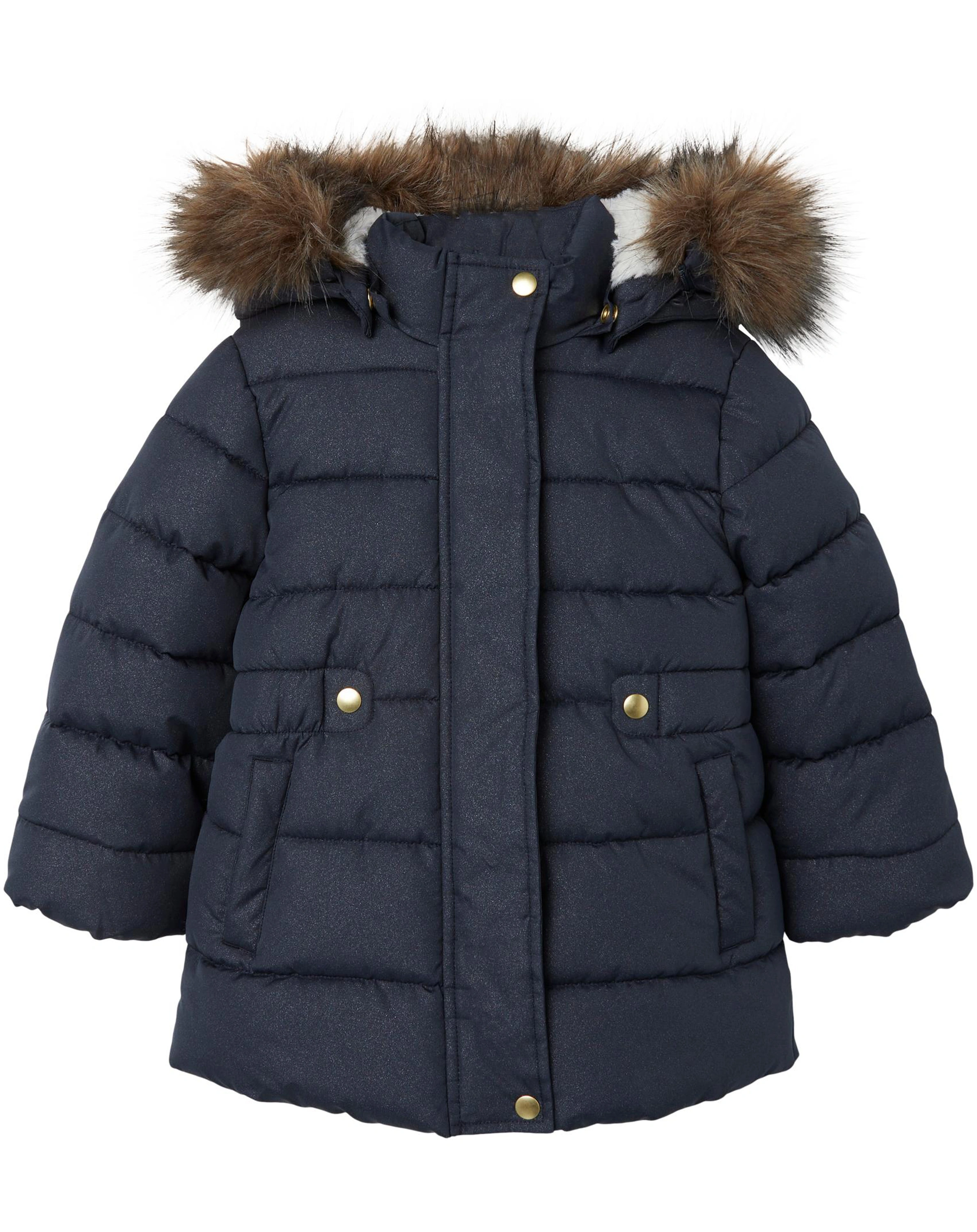 Steppjacke NMFMERETHE mit Kunstfell in dark sapphire