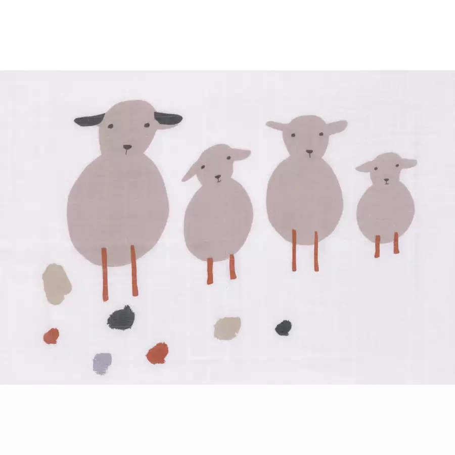 LÄSSIG Mulltücher L 3er Pack Tiny Farmer Speckles