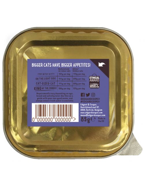 Edgard&Cooper Kuipje Adult 85 g - Kattenvoer