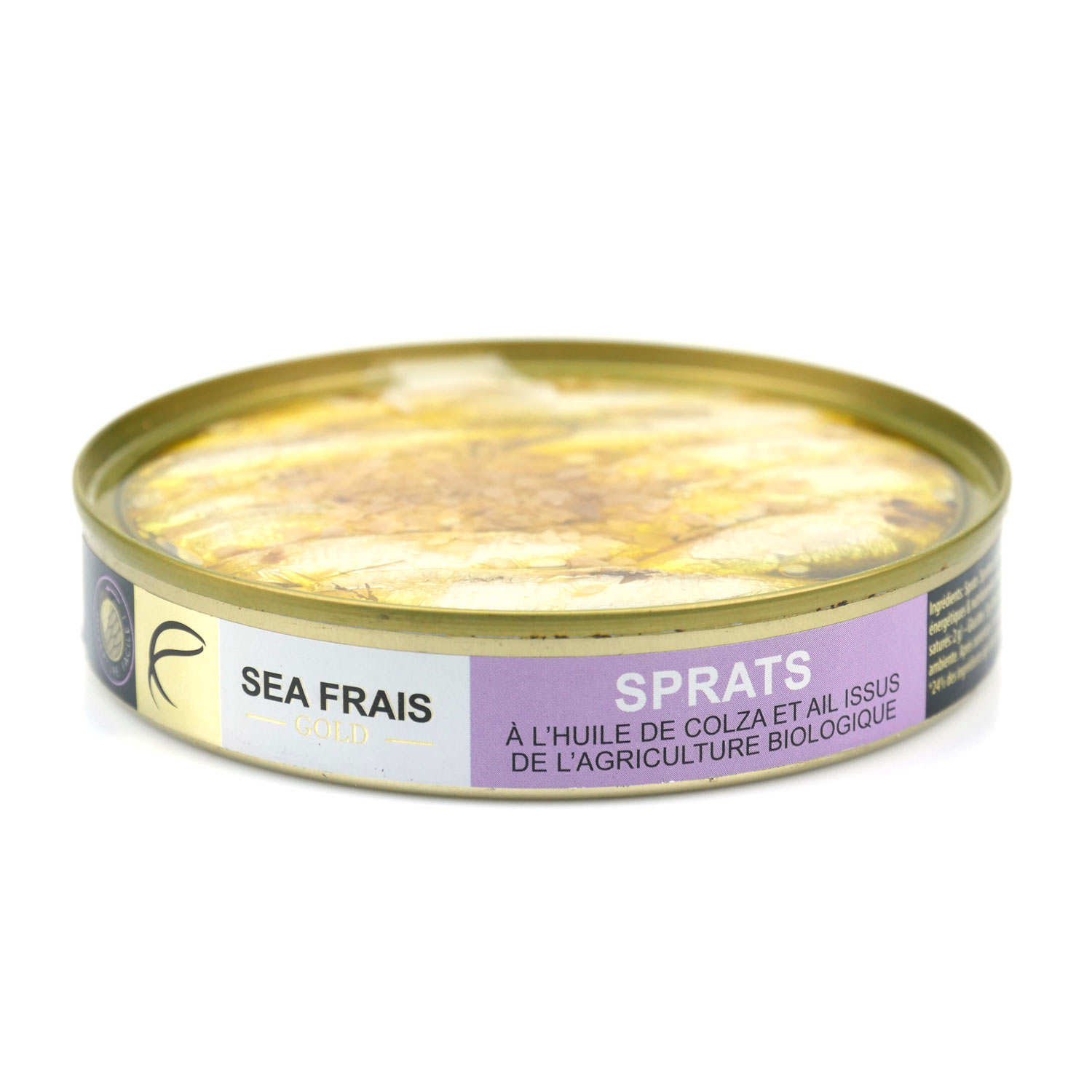 Sprats à l'huile de colza et ail bio