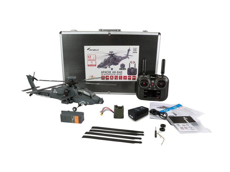 Amewi Helikopter AH-64D Apache RTF Technisch ausgereifter Scale-Nachbau mit GPS und autonomen Flugfunktionen