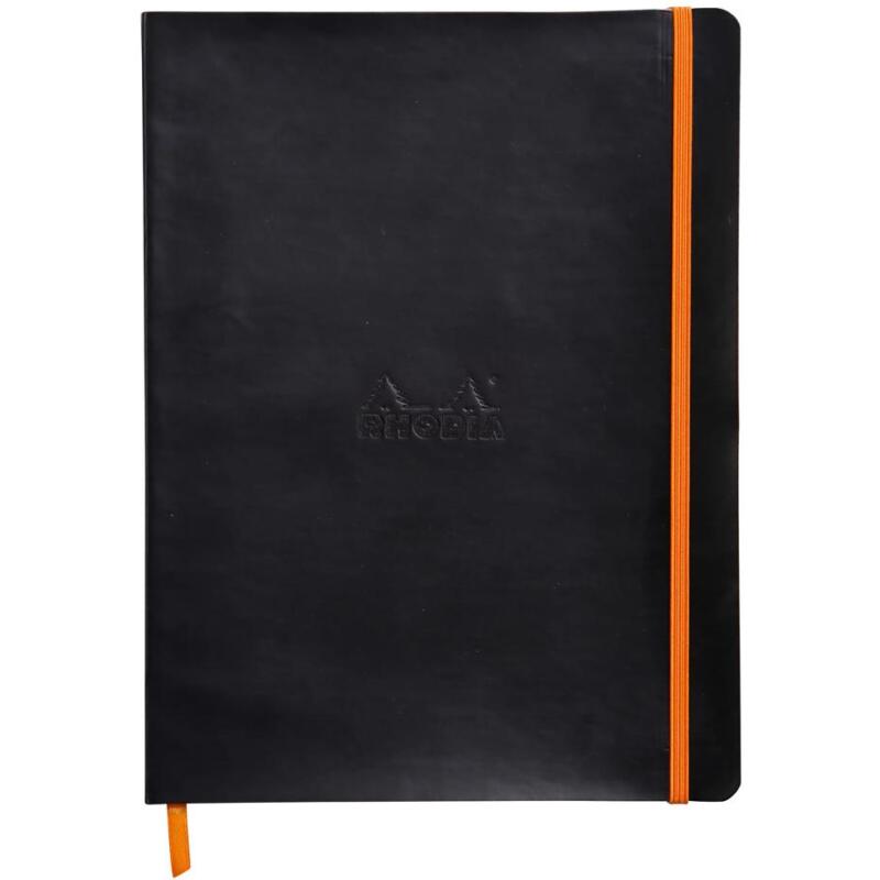 Rhodiarama carnet souple 160 pages dot papier ivoire 90 g fermeture élastique